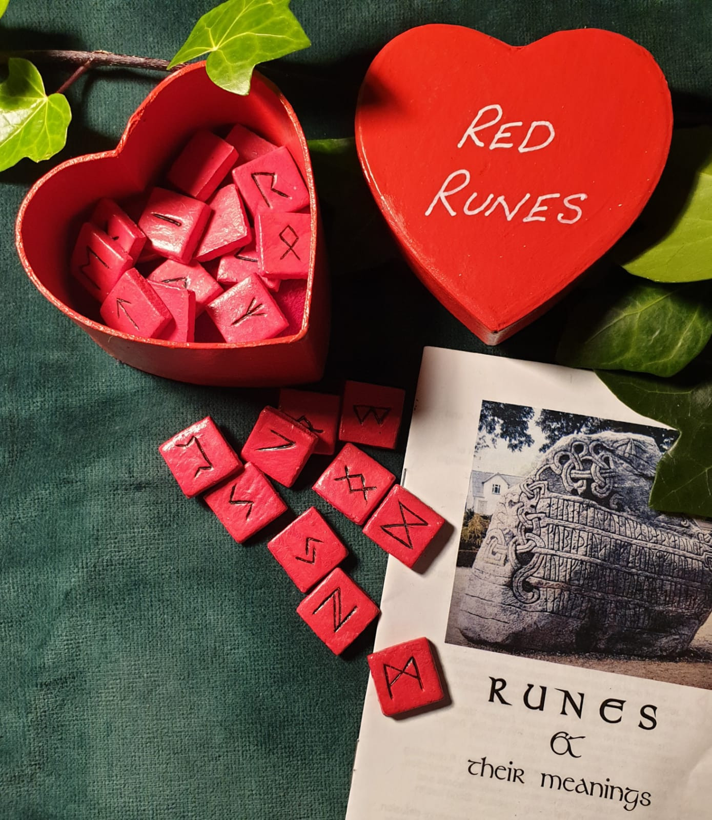 Pagan Village: Hand made futhark Red Clay Runes runes