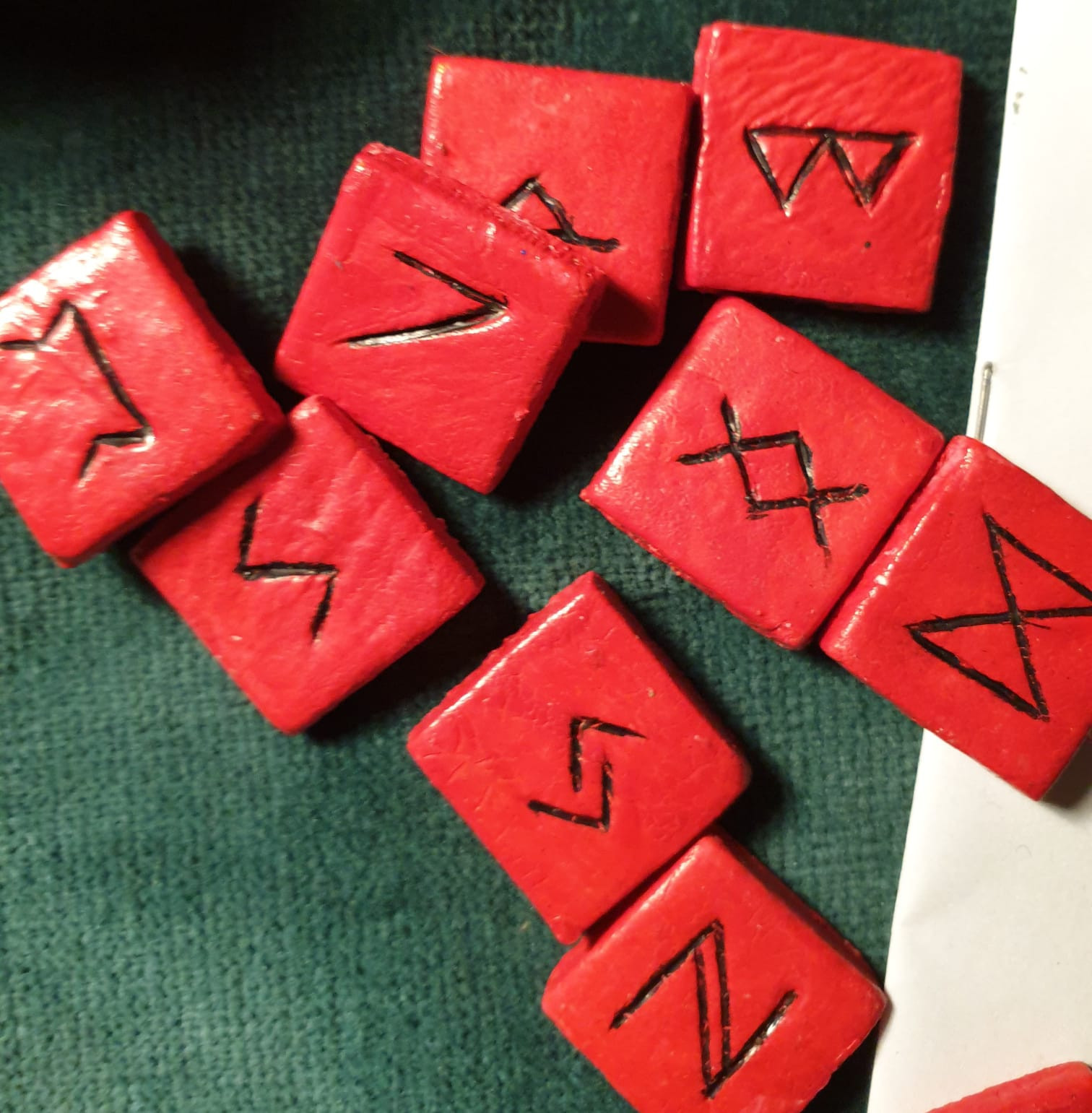 Pagan Village: Hand made futhark black stones runes