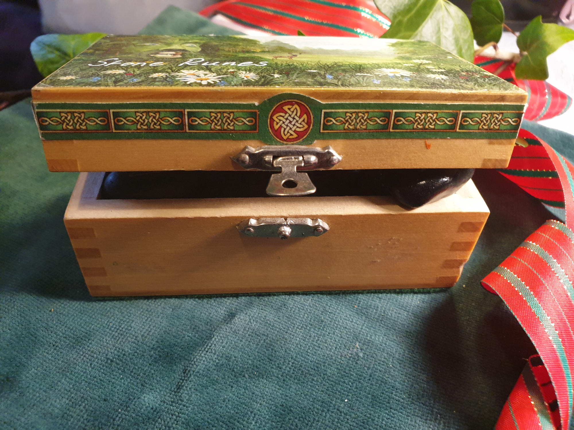 Pagan Village: Hand made futhark black stones runes