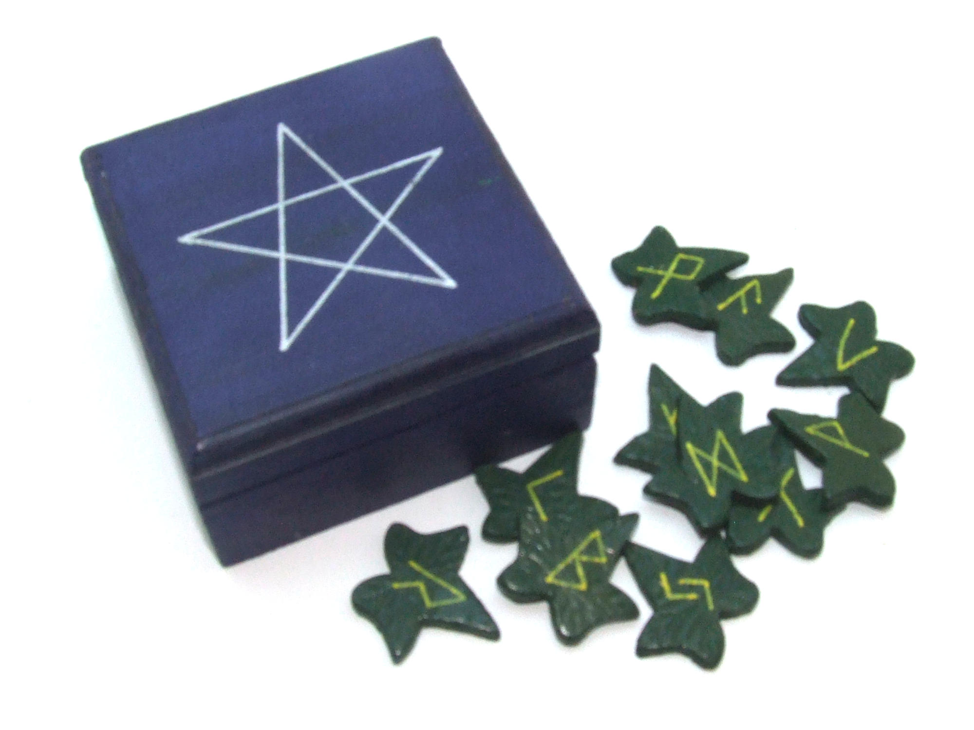 Pagan Village: Hand made futhark gold clay runes